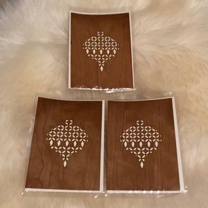 Fossil wood holiday cards